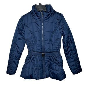 Rampage Blue Belted Puffer Jacket - Size XS